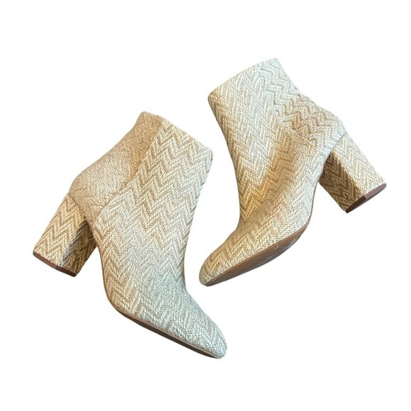 Band of Gypsies Andrea Ankle Booties Boots Block Heel Jute Textured Size 9.5 - Picture 7 of 12